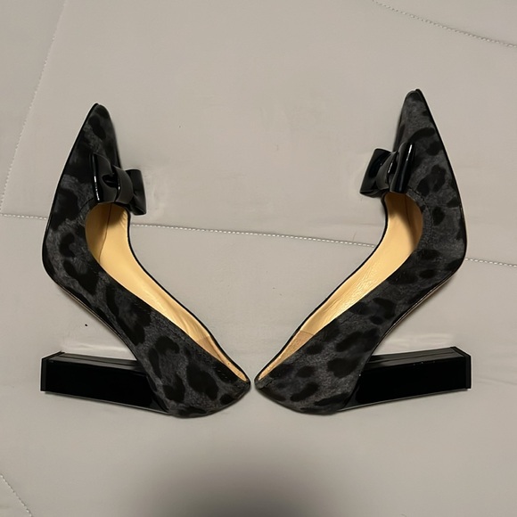 Kate Spade New York Suede Leather Animal Print Heels - Picture 7 of 13